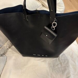Proenza Schouler White Label Black Leather Bedford Tote Bag
